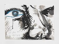 No Title (Roll eyes warily...) by Raymond Pettibon contemporary artwork painting, works on paper, drawing