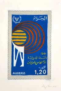 Klutsis goes to Algeria (pastel 2) by Ângela Ferreira contemporary artwork painting