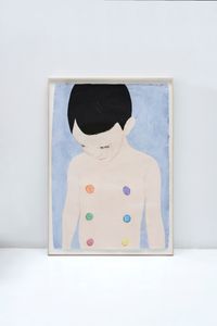 Bright as a button by James Rielly contemporary artwork painting, works on paper