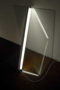 Light Leaning in and going down by Bill Culbert contemporary artwork sculpture