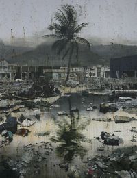 Palm Tree Monument by An Gyungsu contemporary artwork painting