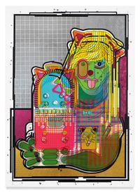 The Cat and the Devil by Ryan McGinness contemporary artwork painting
