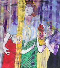 La mère et ses enfants母親與她的孩子們 by July Ancel contemporary artwork painting