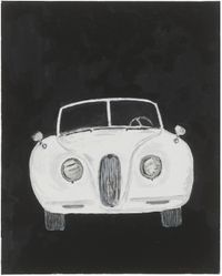 1954 Jaguar xk120 by Mayo Thompson contemporary artwork painting