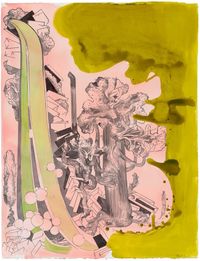 Green Flow (aus der Serie 'Wild Island') by Susanne Kühn contemporary artwork works on paper
