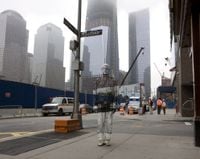 Hiding in New York No. 4 - Ground Zero by Liu Bolin contemporary artwork photography