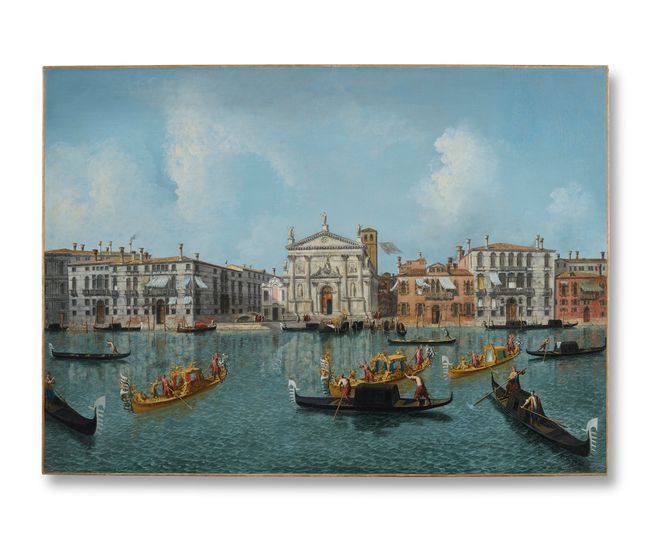 Venice: The Grand Canal with a View of the Church of San Stae by Michele Marieschi contemporary artwork