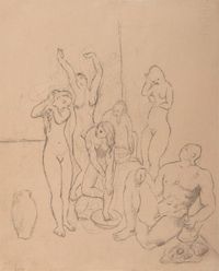 Esquisse pour Le Harem by Pablo Picasso contemporary artwork works on paper, drawing