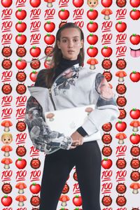 Amalie Moosgaard with Emojis by Roe Ethridge contemporary artwork print