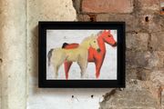 Two horses, one pale and one red by Andrew Sim contemporary artwork 3