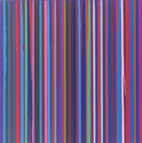 Poured Lines: Dark Violet by Ian Davenport contemporary artwork painting