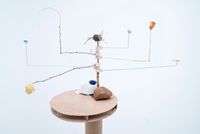 Model for a Twist in Plot by Sarah Sze contemporary artwork mixed media