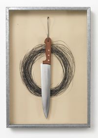 Untitled (Hanging Knife) by Jannis Kounellis contemporary artwork mixed media