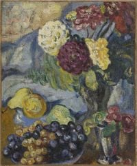 Vase de fleurs et fruits by Louis Valtat contemporary artwork painting