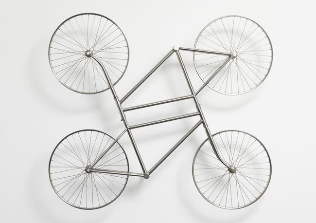 Forever (Stainless Steel Bicycles in Silvery, duo) by Ai Weiwei contemporary artwork