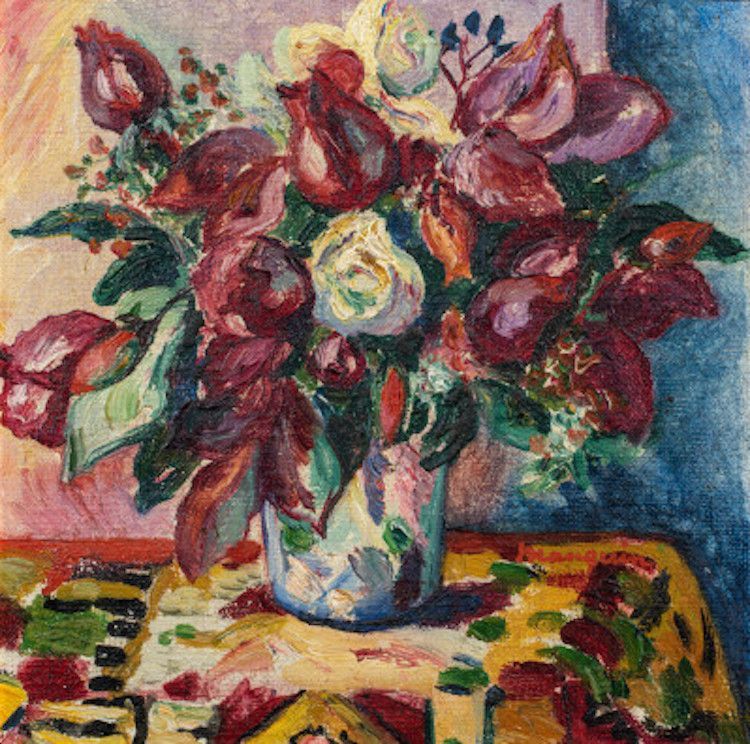 Henri Manguin | Vase vert et fleurs (1928) | Available for