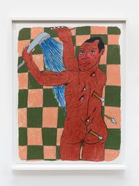 Bedwork / James Baldwin penetrated by drops of water like saint Sebastian by arrows by Soufiane Ababri contemporary artwork