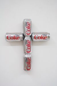 Coke Can Cross by Tony Tasset contemporary artwork sculpture