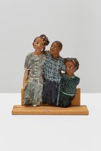 My Three Loving Grands (Qulazia, Jesse, Ebony) by Reverend Joyce McDonald contemporary artwork sculpture