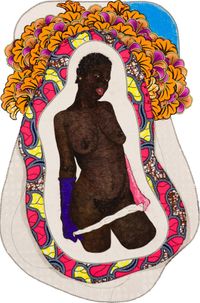 (Achana na mkewe.) by Pierre Mukeba contemporary artwork painting, textile