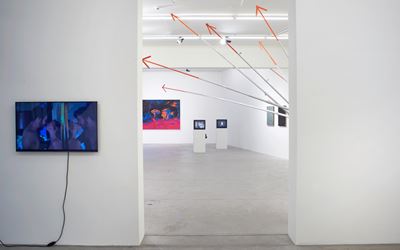 Exhibition view: Group Exhibition, Extended Ground, Galerie Urs Meile, Lucerne (23 November–9 February 2018). Courtesy Galerie Urs Meile.