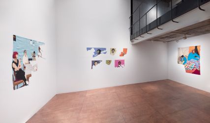 Exhibition view: Billie Zangewa, Flesh and Blood, Lehmann Maupin, Seoul (18 November 2021–15 January 2022). Courtesy Lehmann Maupin, New York, Hong Kong, Seoul, and London. Photo: OnArt Studio.