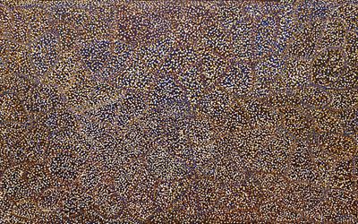 Emily Kame Kngwarreye, Anooralya–My Story (1991) (detail). Synthetic polymer on linen. 121.5 x 213 cm. © Emily Kame Kngwarreye / Copyright Agency. Licensed by Artists Rights Society (ARS), New York, 2020.