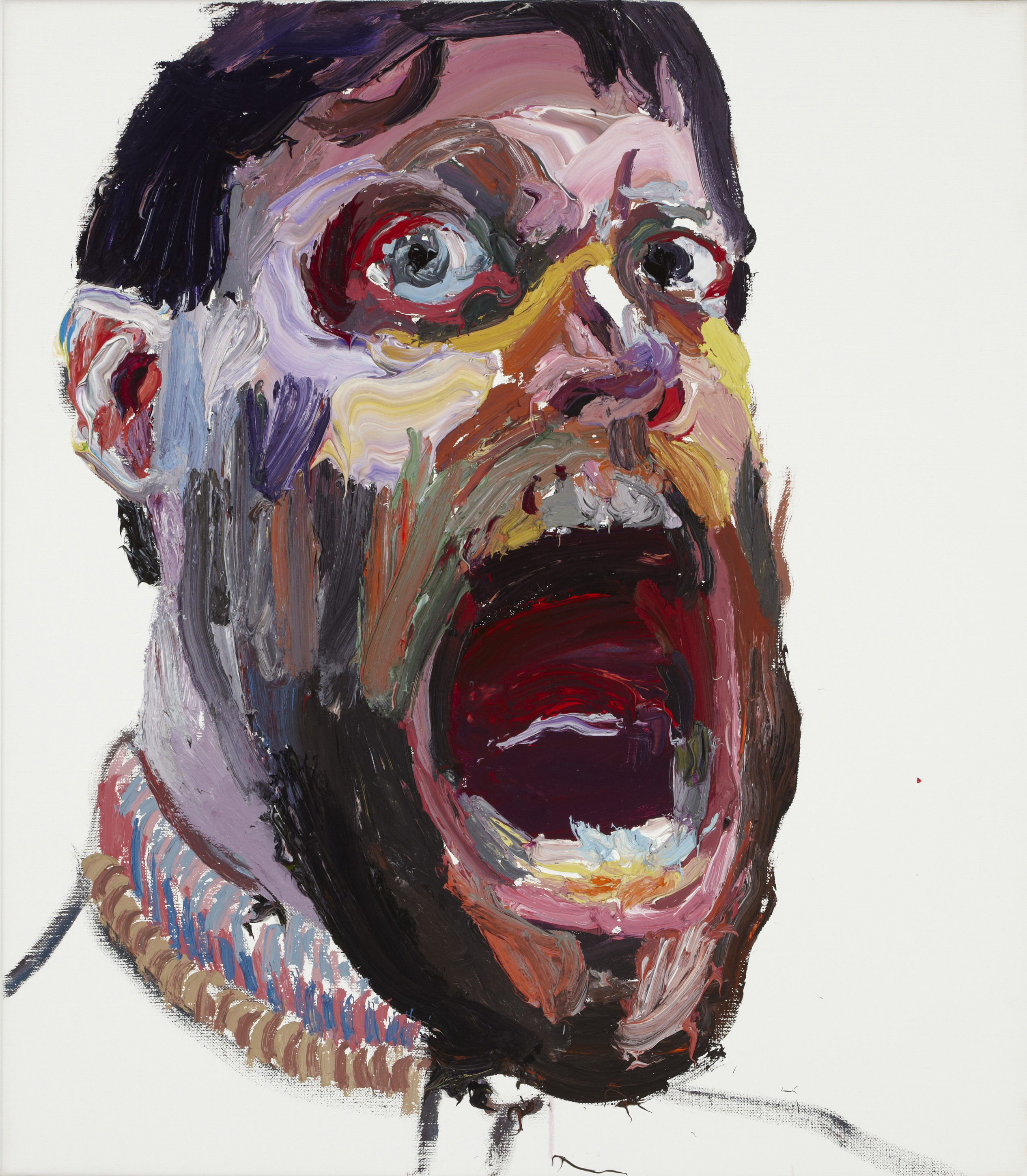 Self Portrait (Big Mouth), 2013 by Ben Quilty, Oil on canvas, 80 x 70 cm ( big-mouth) | Ocula