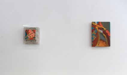 Exhibition view: Marley Freeman and Lukas Geronimas, Miniatures, Karma, Bookstore, New York (2 June–7 July 2023). Courtesy Karma.