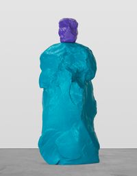 violet blue monk by Ugo Rondinone contemporary artwork sculpture