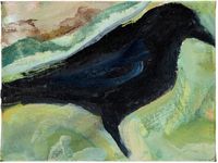 Crow (green and browm) by Matthew Krishanu contemporary artwork painting