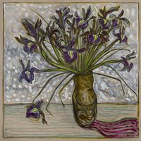irises by Billy Childish contemporary artwork painting