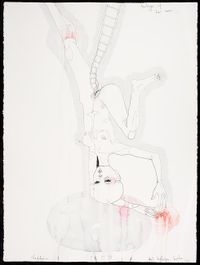 ladder by Del Kathryn Barton contemporary artwork works on paper