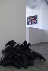 Exhibition view: Group Exhibition, Looped and Layered - Contemporary Art from Tehran, Thomas Erben Gallery, New York (14 May–10 July 2009). Courtesy Thomas Erben Gallery.