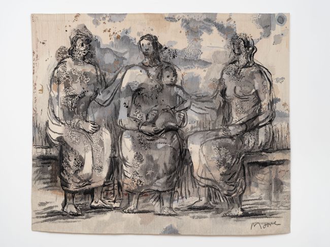 Three Seated Women with One Child by Henry Moore contemporary artwork