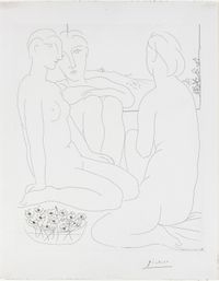 Trois femmes nues près d'une fenêtre by Pablo Picasso contemporary artwork print