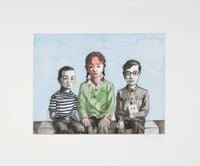 Siblings by Zhang Xiaogang contemporary artwork print
