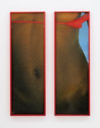 Untitled Diptych (Woman in Pink Bikini) by Karice Mitchell contemporary artwork print