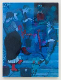 Blue Stairway by Joshua Petker contemporary artwork painting
