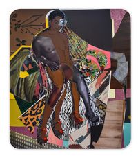Marie with Four Legs by Mickalene Thomas contemporary artwork mixed media