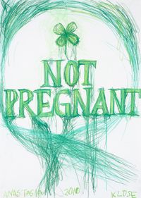 Not Pregnant by Anastasia Klose contemporary artwork works on paper