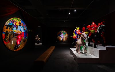 Exhibition view: Philip Colbert, The Myth of the Lobster Planet, Sea World Culture and Arts Center, Shenzhen (17 June–15 October 2023). Courtesy Pearl Lam Galleries.