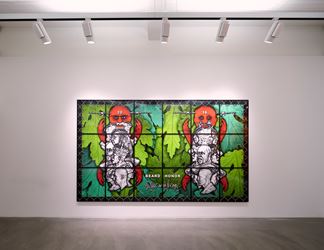Exhibition view: Gilbert & George, THE BEARD PICTURES, Lehmann Maupin, Hong Kong (10 January–16 March 2019). Courtesy the artist and Lehmann Maupin, New York, Hong Kong, and Seoul. Photo: Kitmin Lee.