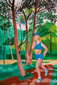 Wander series - Jogging in The Forest of Matisse by Lee Yang contemporary artwork painting