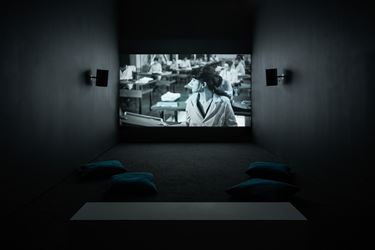 Shirin Neshat, The Colony (2019). Exhibition view: Shirin Neshat, Land of Dreams, Goodman Gallery, London (20 February–28 March 2020). Courtesy Goodman Gallery.