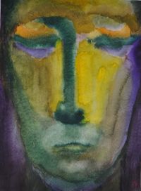 Kopf (Faces of the World) by Herbert Beck contemporary artwork painting, works on paper