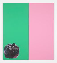 Green and Pink with Rubbish Bag by Gavin Turk contemporary artwork painting