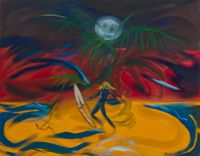 Crazy German Surfer by Sophie von Hellermann contemporary artwork painting