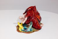 Sinnerman wrestling with the angel by Dorsa Asadi contemporary artwork ceramics