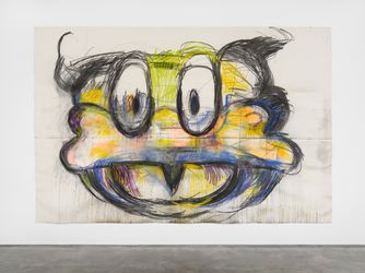 Joyce Pensato Crazy Good Donald, 2017 Charcoal on paper 269 x 406 cm 105 7/8 x 159 7/8 in© Joyce Pensato; Courtesy Lisson Gallery